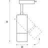 Светильник светодиодный для 1-фазного трека LIGHTSTAR VOLTA 229436